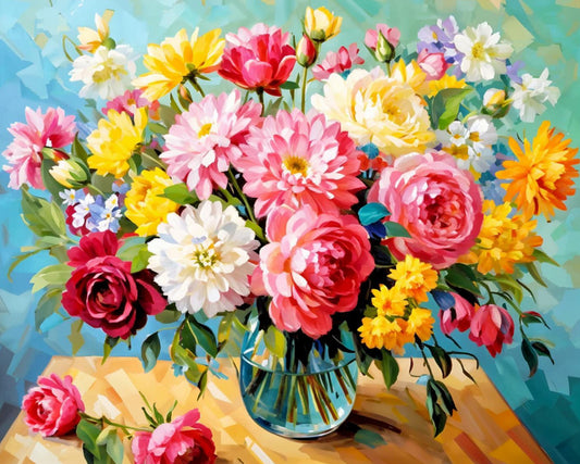 Pastel Garden Bouquet - 40x50 cm