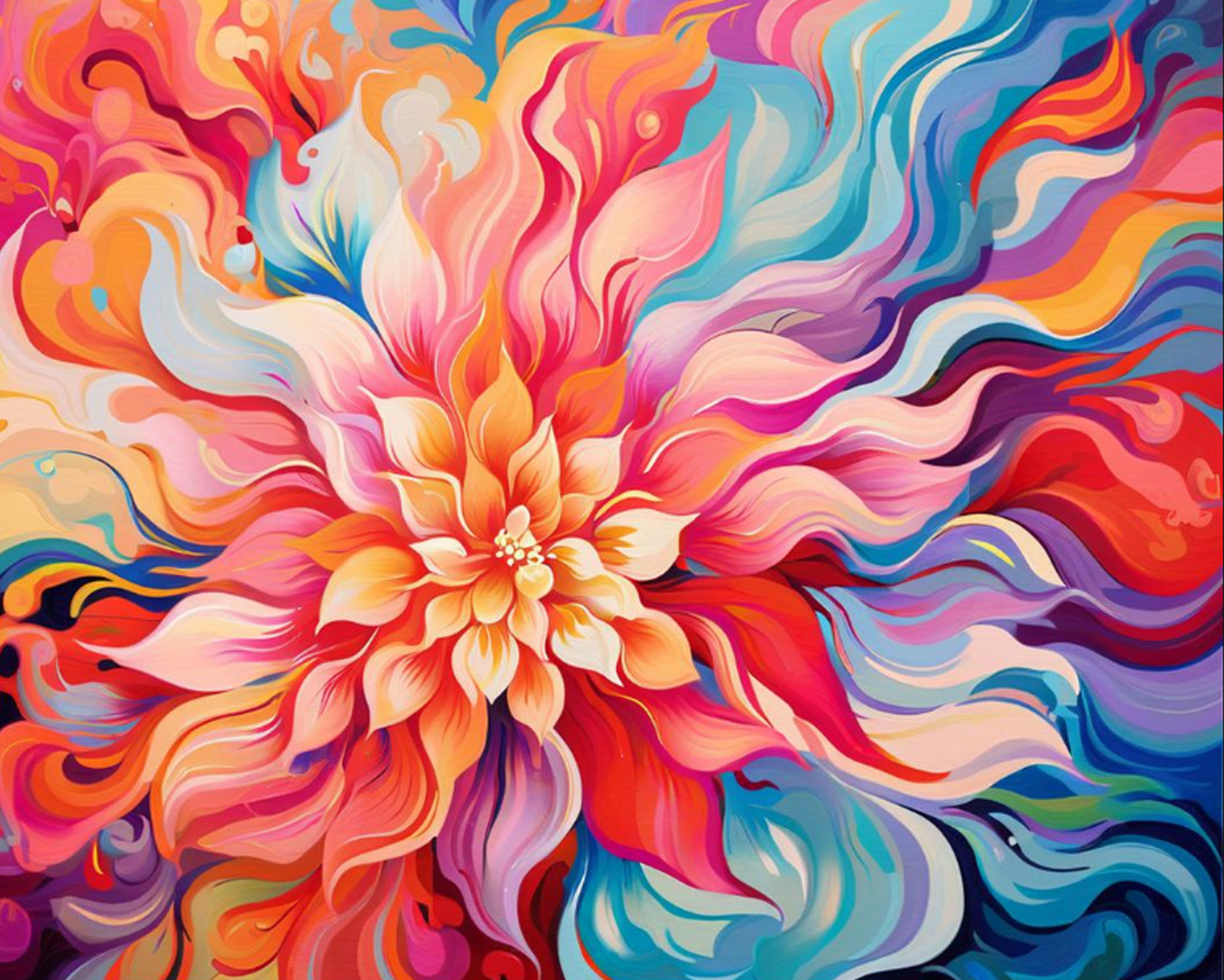 Radiant Bloom Swirls