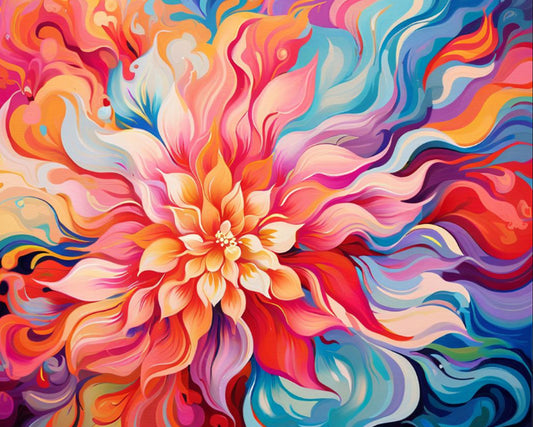 Radiant Bloom Swirls