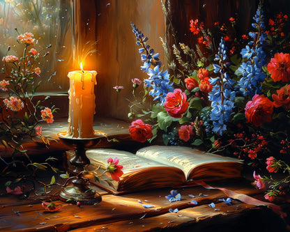 Candlelight Book Bloom