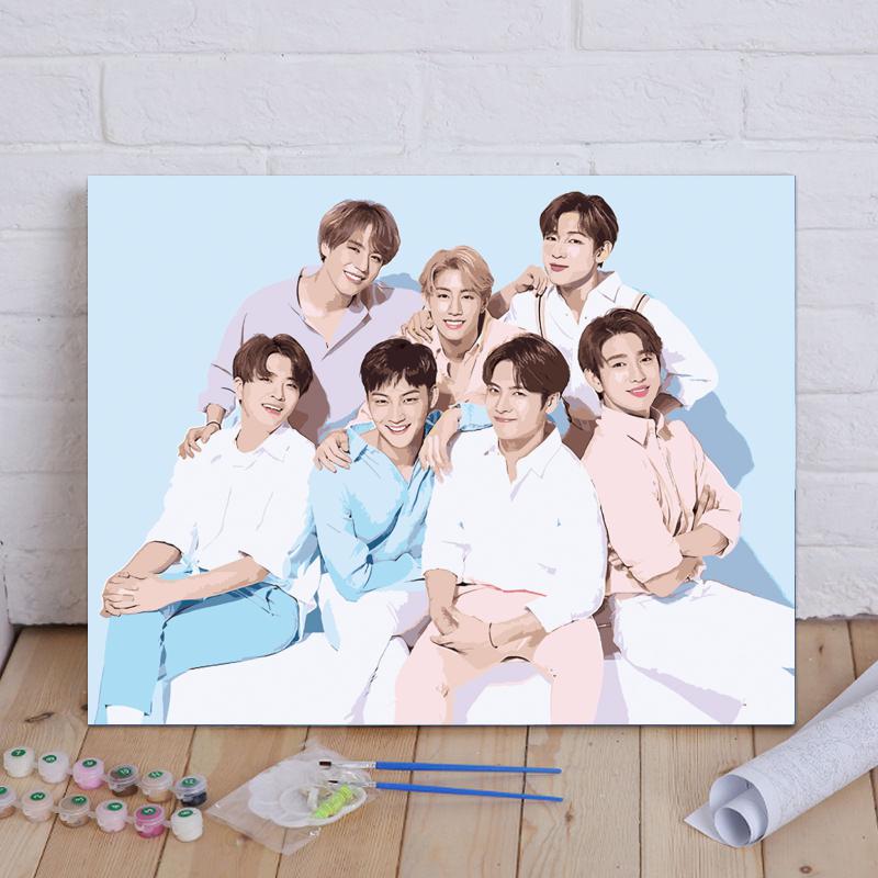 Pastel Pop Group Portrait - 40x50 cm paint by numbers kit