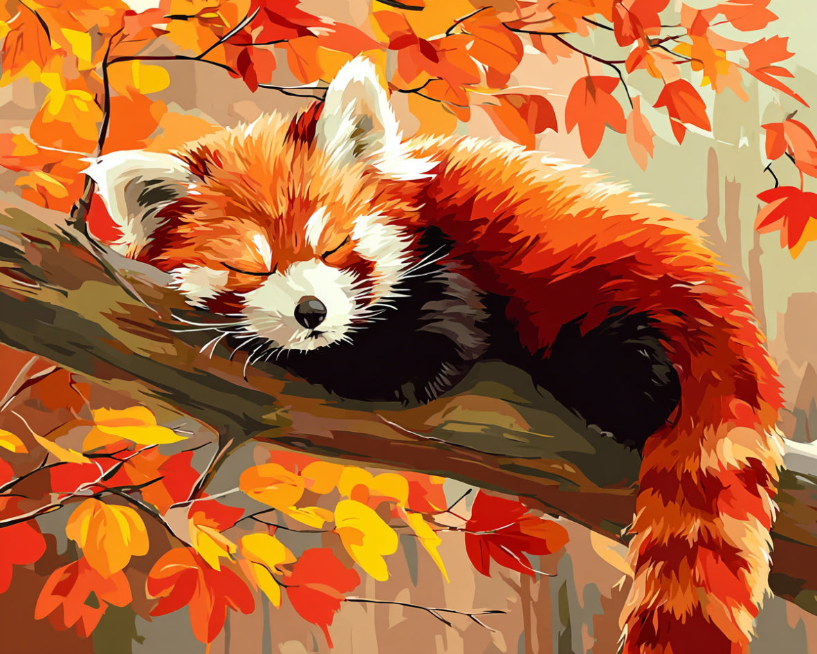 Sleeping Red Panda