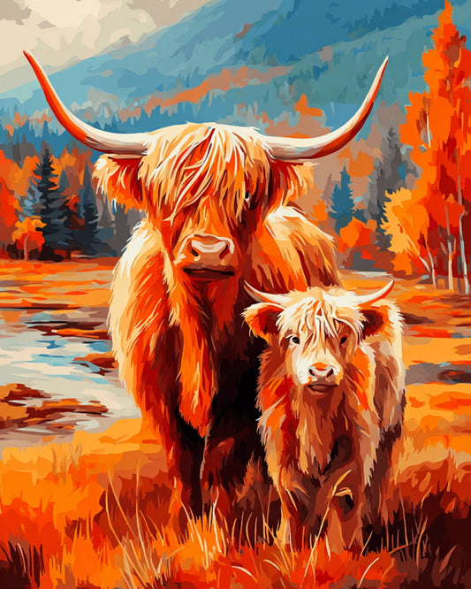 Highland Cow Pair