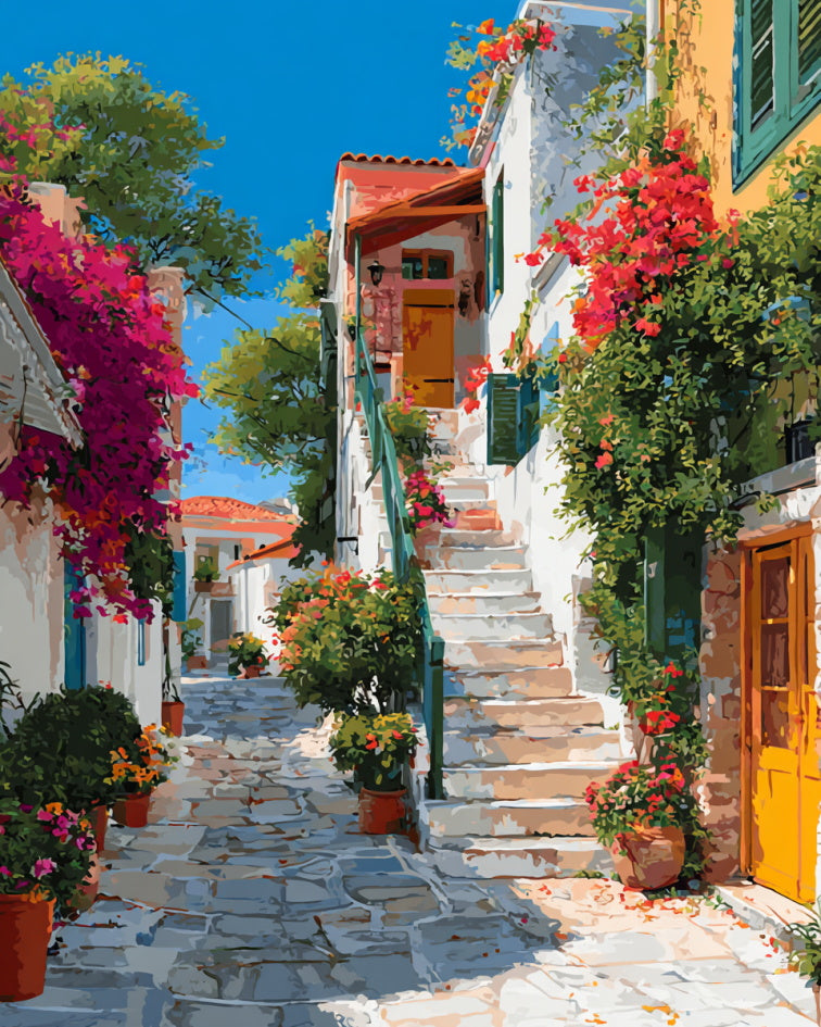 Greek Island Flower Steps