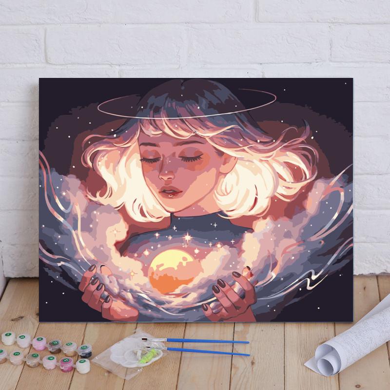 Cosmic Light Keeper - 40x50 cm paint by numbers kit