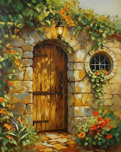 Golden Cottage Door - 40x50 cm
