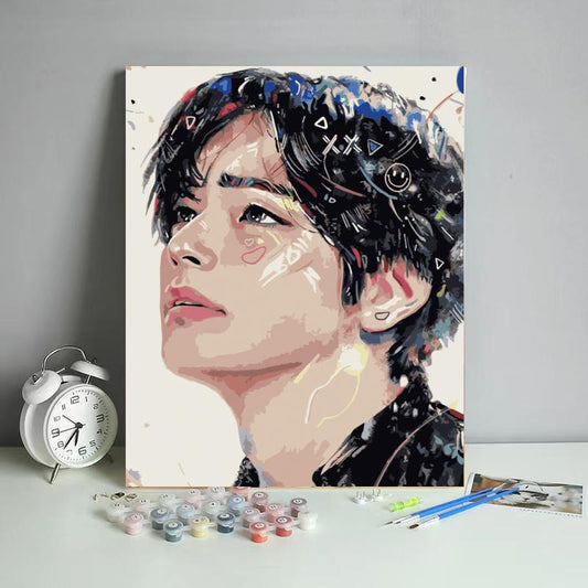 Colorful Pop Art Portrait - 40x50 cm paint by numbers kit