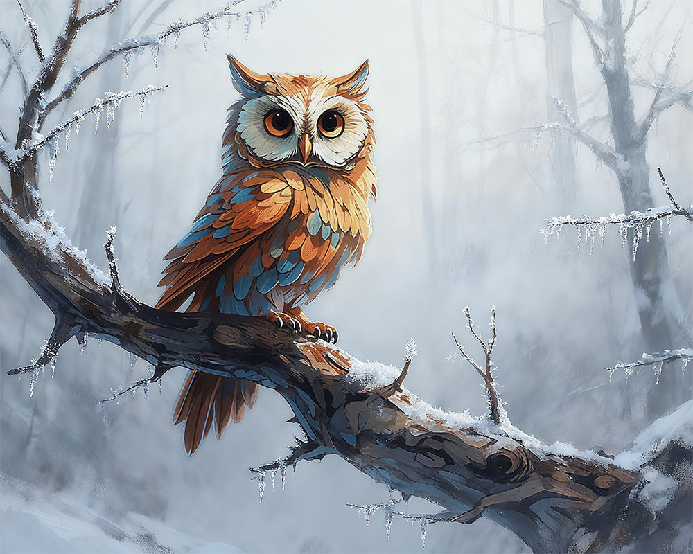 Winter Branch Owl