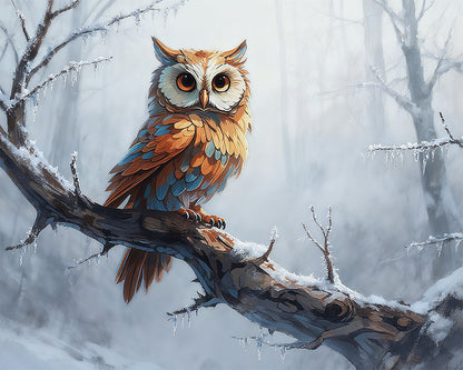 Winter Branch Owl