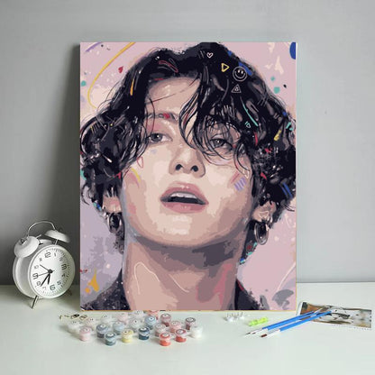 Pastel Pop Art Portrait - 40x50 cm paint by numbers kit
