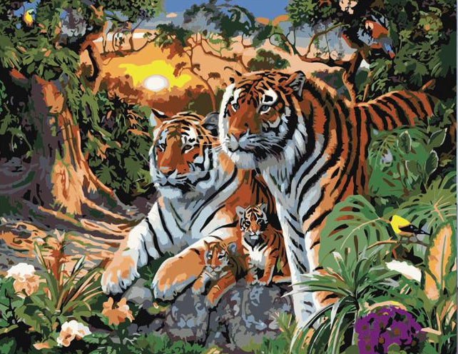Majestic Tiger Family