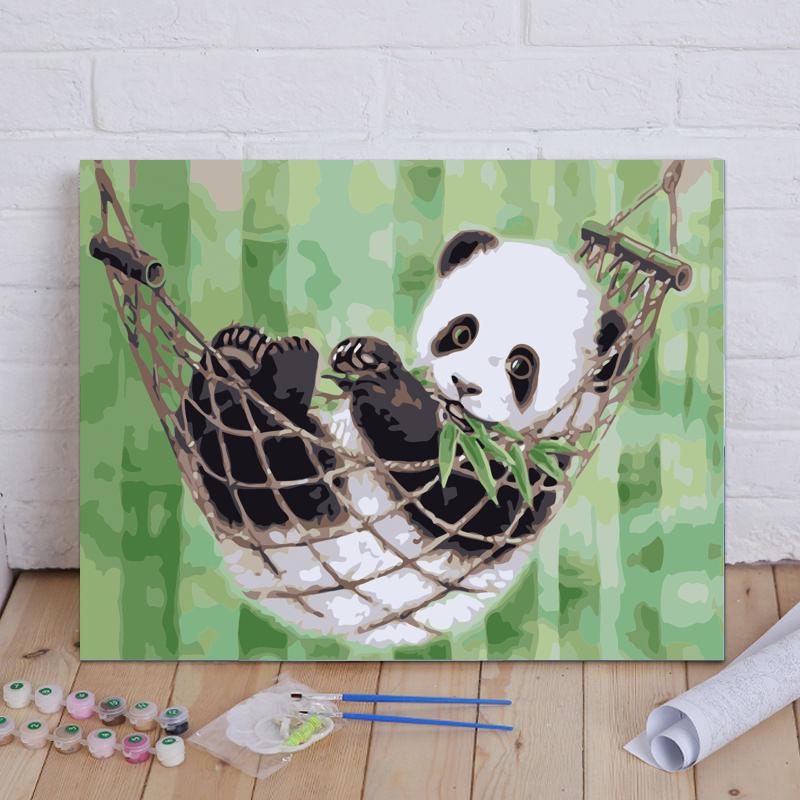 Panda Relaxing in a Hammock - 40x50 cm paint by numbers kit