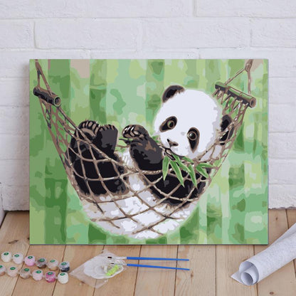 Panda Relaxing in a Hammock - 40x50 cm paint by numbers kit