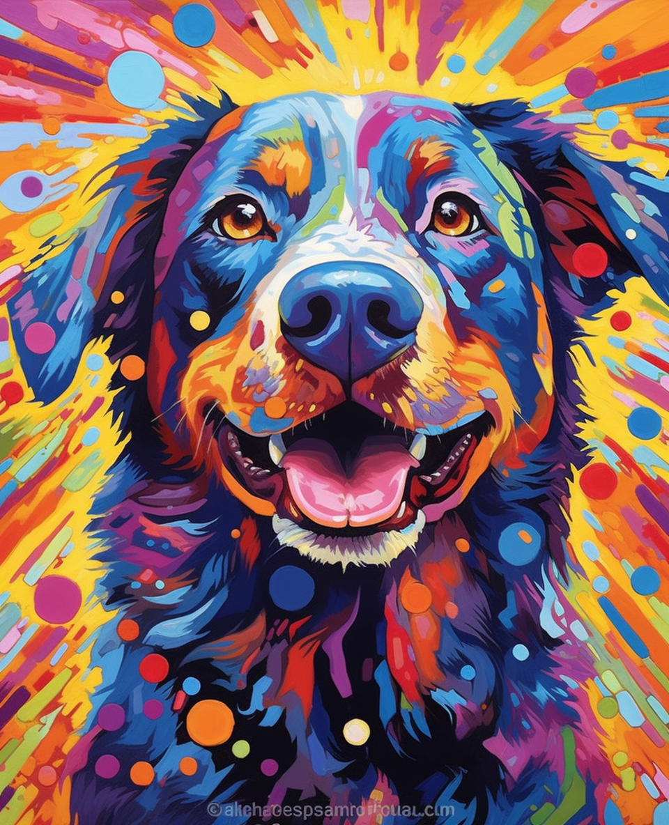 Joyful Pop Art Pup