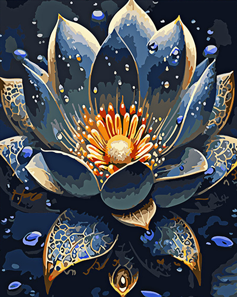 Moonlit Blue Lotus