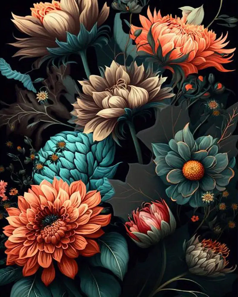 Midnight Dahlia Garden