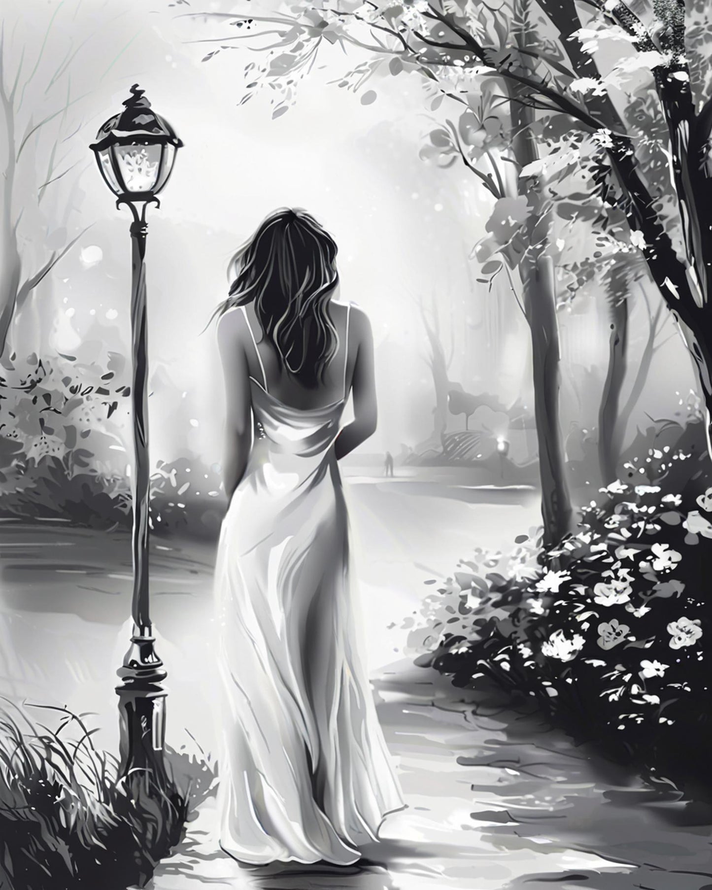 Silent Walk in Monochrome