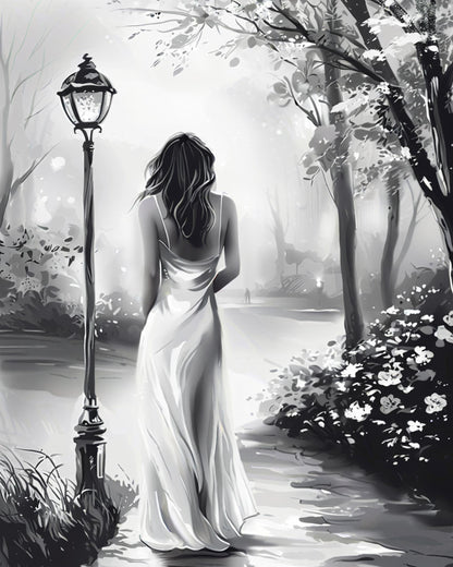 Silent Walk in Monochrome