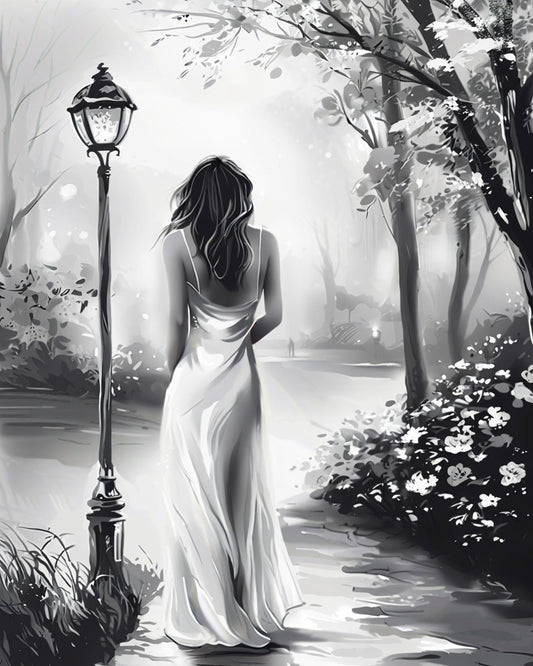Silent Walk in Monochrome