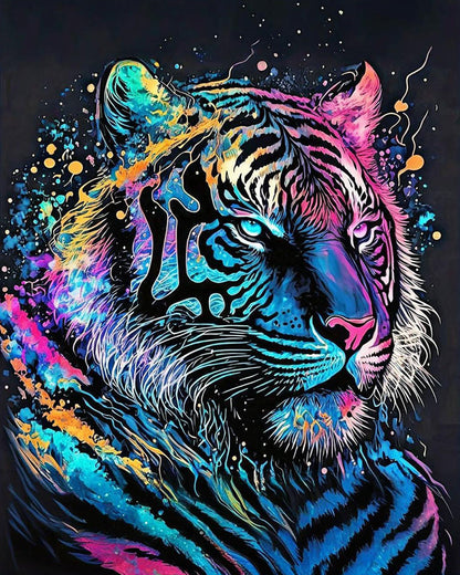 Neon Tiger Gaze