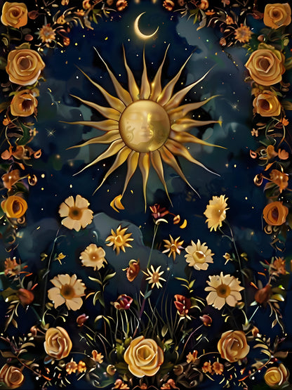 Golden Sun and Moon Garden