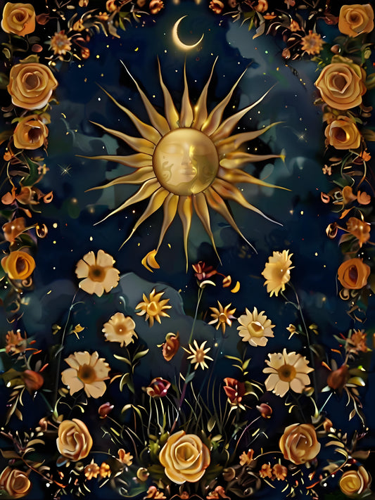 Golden Sun and Moon Garden
