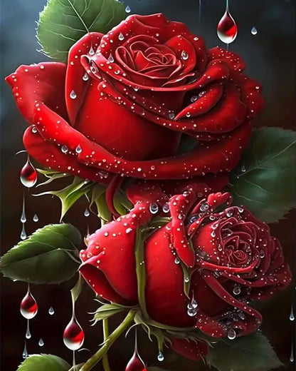 Crimson Roses - 40x50 cm paint by numbers kit