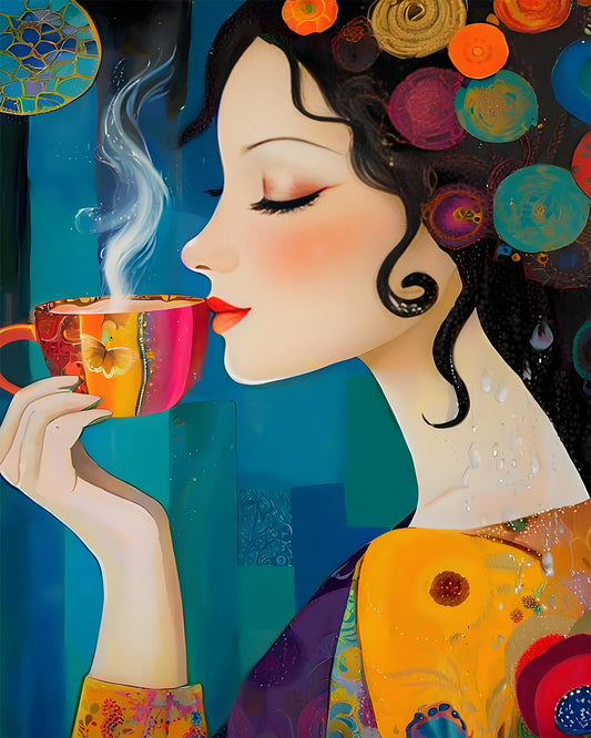 Tea Muse in Bloom - 40x50 cm