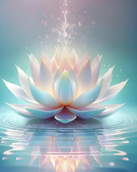 Glowing Lotus Serenity - 40x50 cm paint by numbers kit