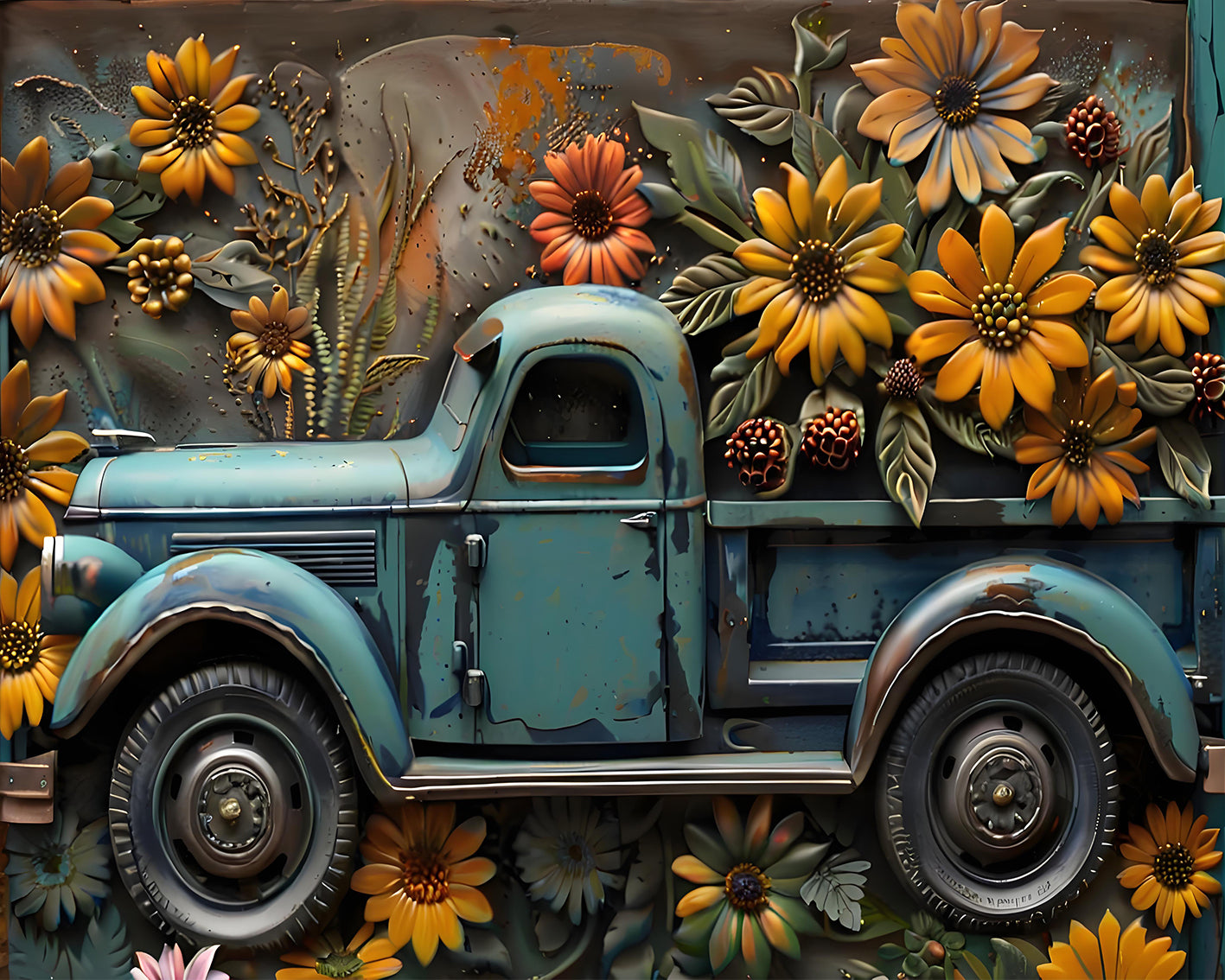 Vintage Flower Truck