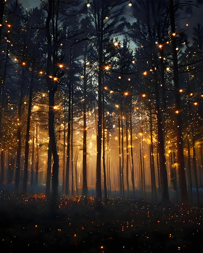 Enchanted Forest Lights - 40x50 cm paint by numbers kit