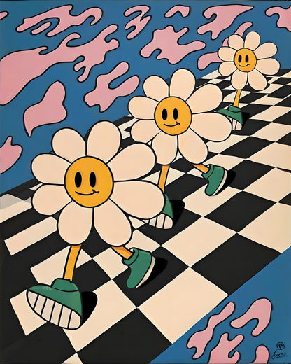 Dancing Daisies - 40x50 cm
