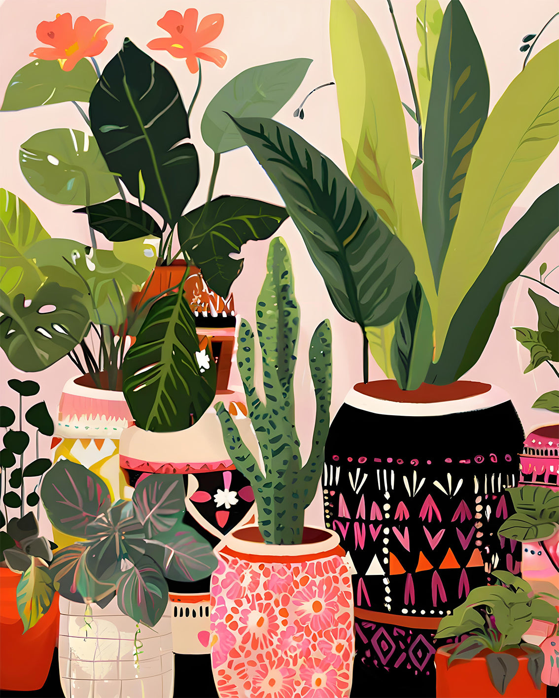 Boho Plant Corner - 40x50 cm