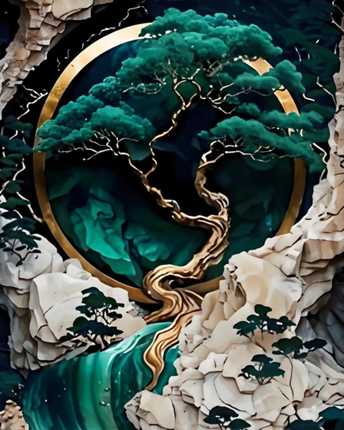 Mystic Tree Portal - 40x50 cm
