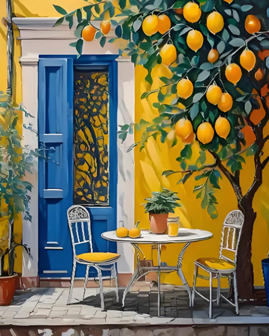 Lemon Courtyard Door - 40x50 cm