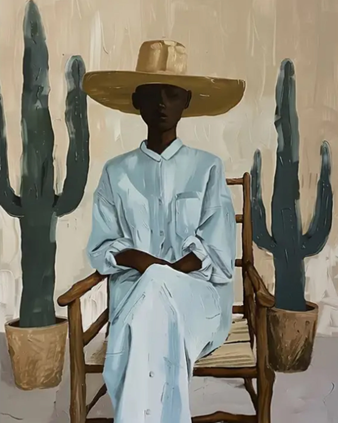 Desert Serenity Portrait - 40x50 cm