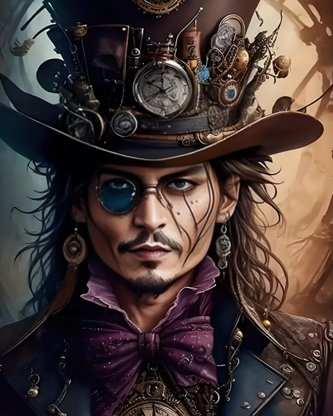 Steampunk Gentleman Portrait - 40x50 cm