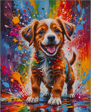 Rainbow Splash Puppy