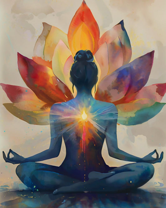 Lotus Light Meditation - 40x50 cm