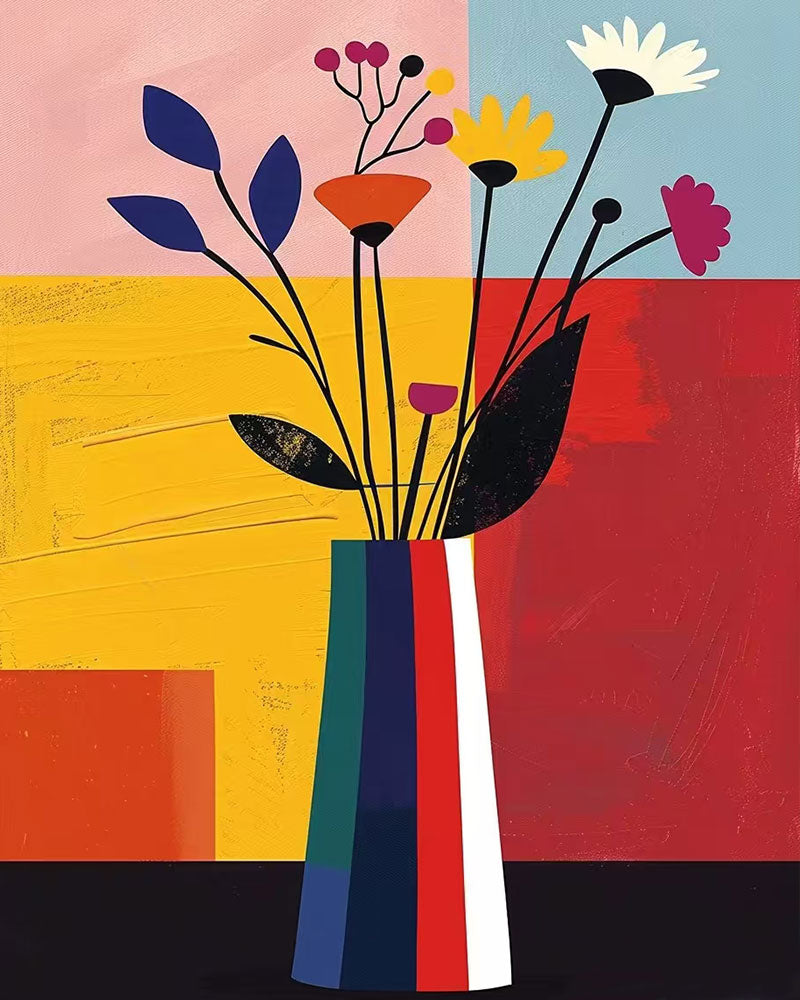 Modern Botanical Vase - 40x50 cm