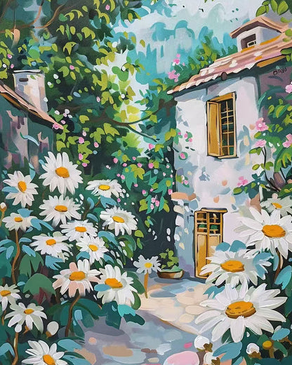 Daisy Cottage Lane - 40x50 cm