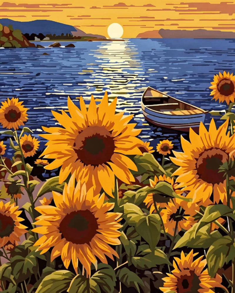 Sunflower Lake Sunset - 40x50 cm