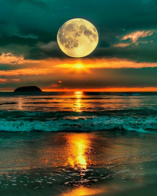 Moonlit Ocean Horizon