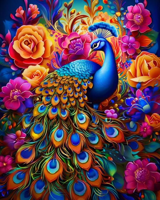 Vibrant Peacock Garden