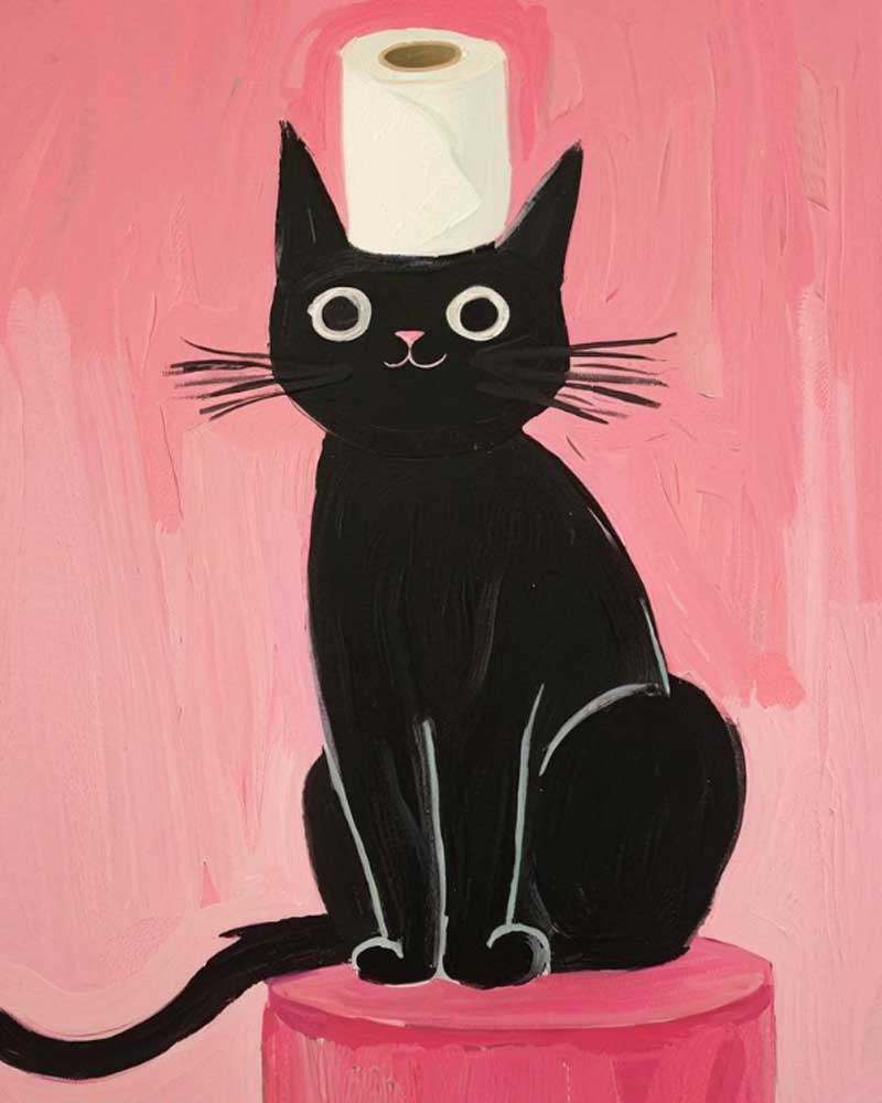 Playful Black Cat